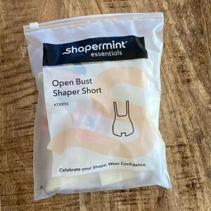 Shapermint Black Open Bust Shapewear Short